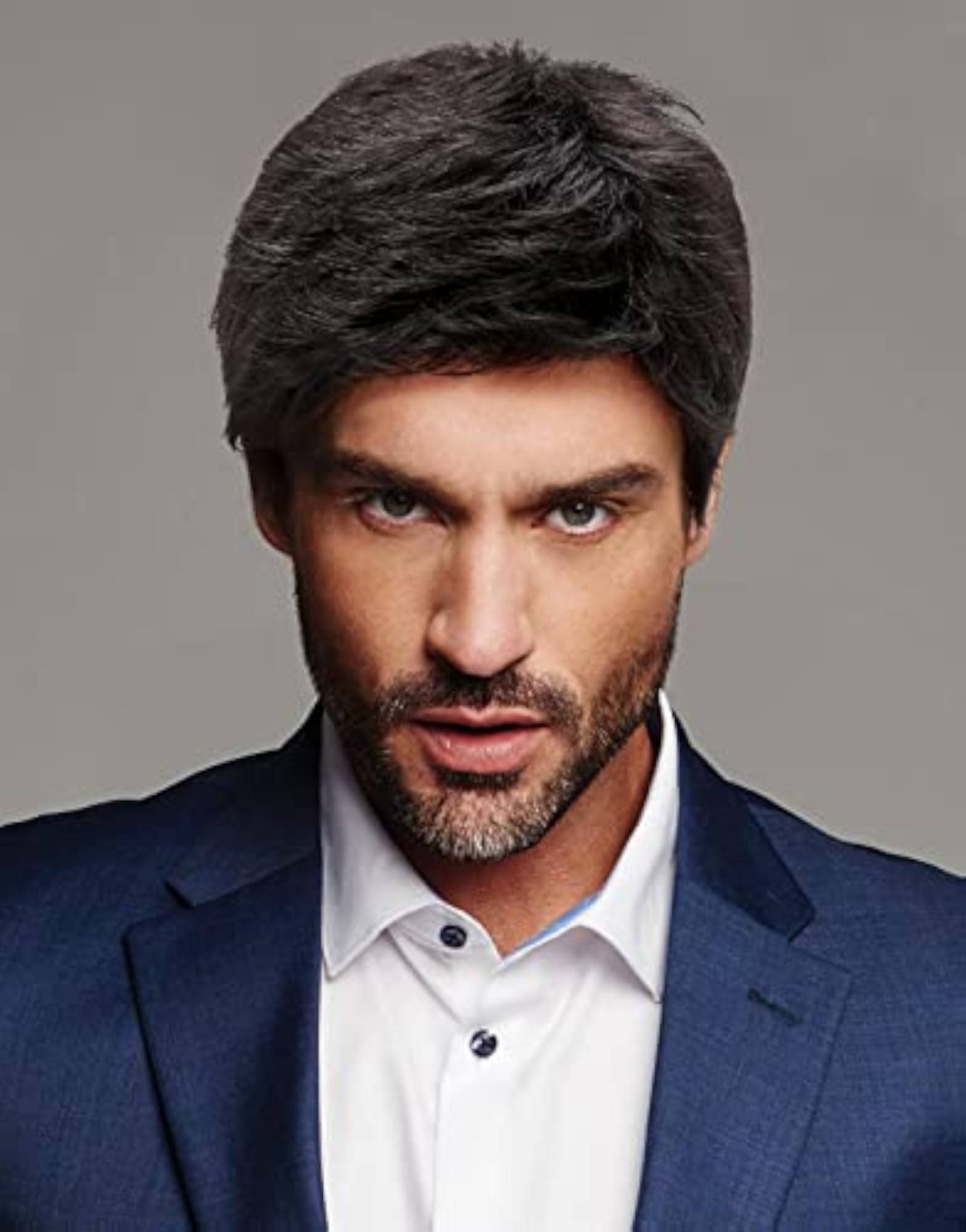 Short Curly Black Wig for Men, Cosplay and Halloween